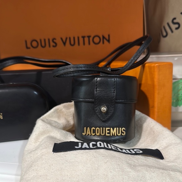 Jacquemus Black Leather Cylinder Bag